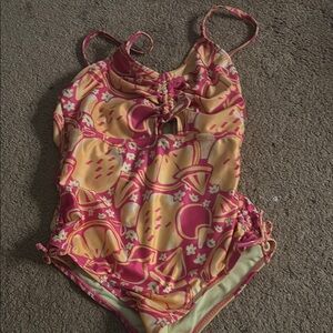 Vibrant Pink and Yellow Swimsuit
